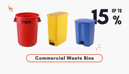 15% Off Commercial Waste Bins