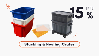 15% Off Stacking and Nesting Crates