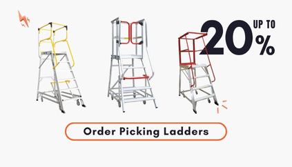 20% Off Order Picking Ladders