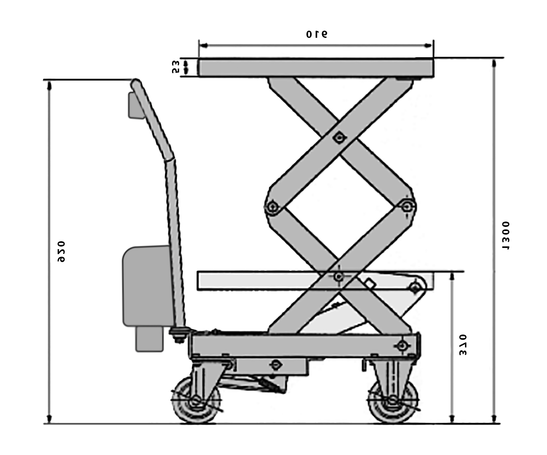 350kg Double Scissor Lift - Electric