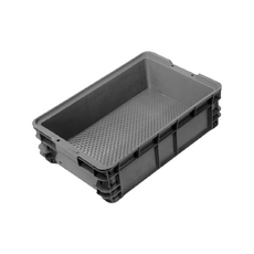 25L Plastic Crate Mesh Base Auto  - Grey