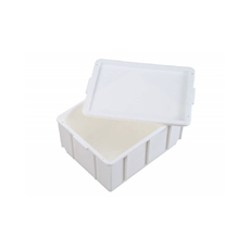 21L Plastic Crate Medium Container Box - White