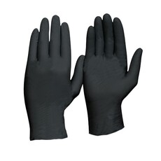 Disposable Nitrile Powder Free, Heavy Duty Gloves - Black