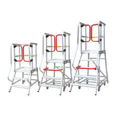 Monstar Pro Aluminium Rolling Platform Ladder - Order Picker Ladder