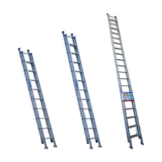 Indalex 14 - 36 Steps 180kg Rated Durable Heavy Duty Industrial Aluminium Extension Ladder With Swivel Feet