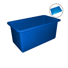 450L Blue Plastic Poly Tank Container + Lid