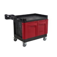 340kg Rated Bitbar Mobile Work Centre Trolley Cart with 2 Door Cabinet