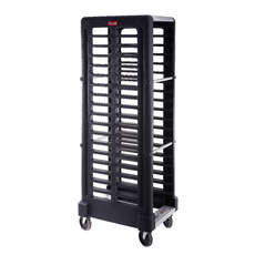 Food Storage Front Loading Rack/Cart  - Black