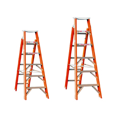 Indalex 6 - 7 Steps 135kg Rated  Industrial Fibreglass Dual Purpose "Up and Up" Step Ladder