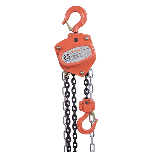 CRANE TOUGH G80 500kg Rated Chain Block - 3.0m