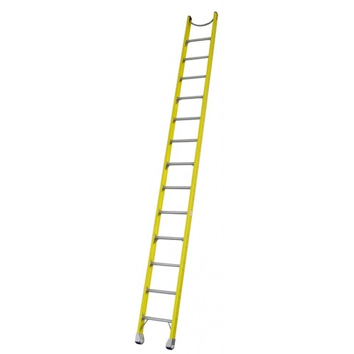 Indalex 9 Steps 180kg Rated Durable Heavy Duty Industrial Fibreglass Single Ladder