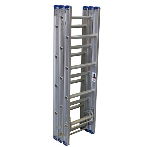 Indalex 12 Steps 150kg Rated Durable Heavy Duty Industrial Aluminium Triple Extension Ladder