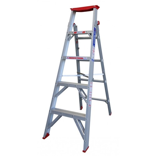 Indalex 5 Steps 150kg Rated Industrial Dual Purpose Aluminium Step Ladder