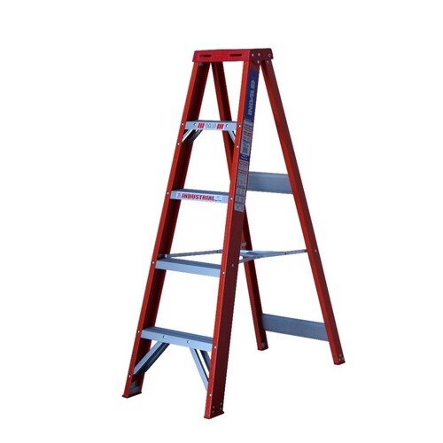 Indalex 5 Steps 135kg Rated Industrial Single Sided Fibreglass Step Ladder